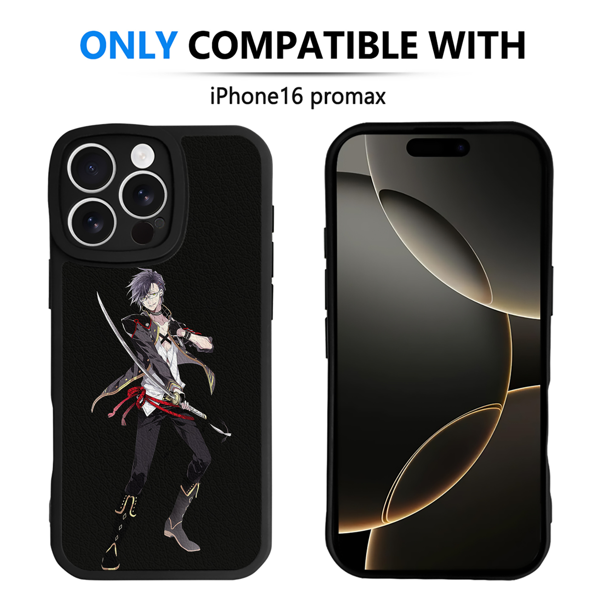 （画像用） 刀剣乱舞 Touken Ranbu 【iPhone 16シリーズ対応】シリコンスマホケース（レザー調） 材質：シリコン